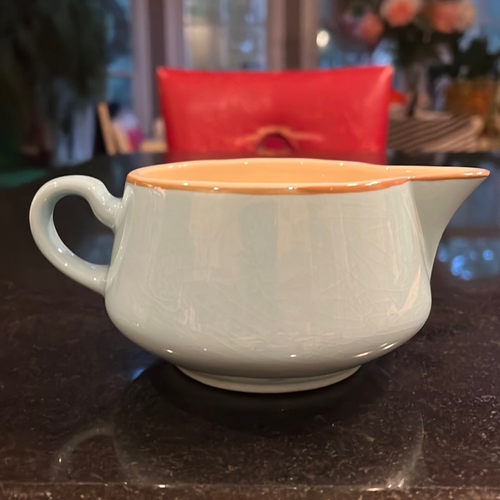 Vintage Soft Blue Creamer. Beautiful.